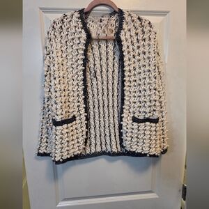 Gucci White Cardigan with Glass Pearl's New With Defects Sz xs
